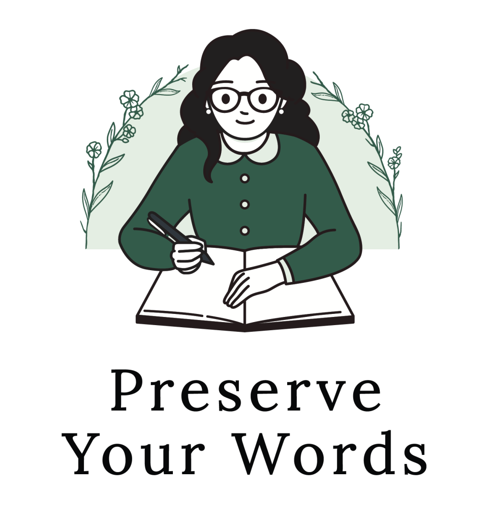 Preserve Your Words business logo.