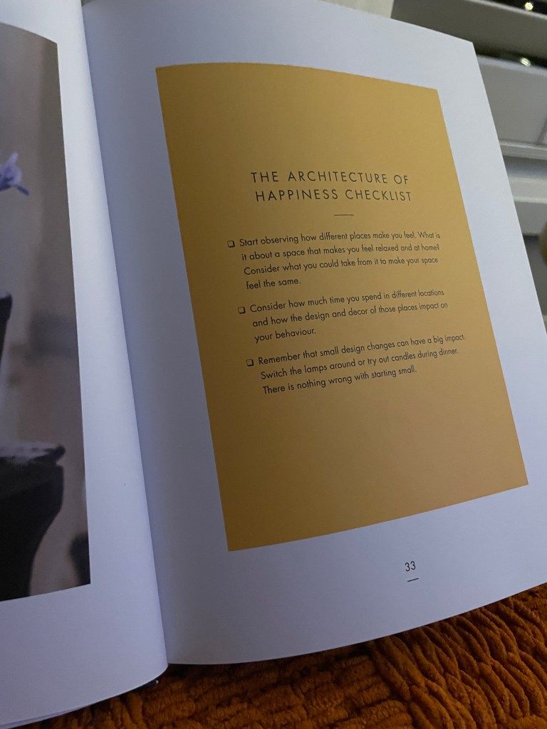 A coffee table book open to a random page.