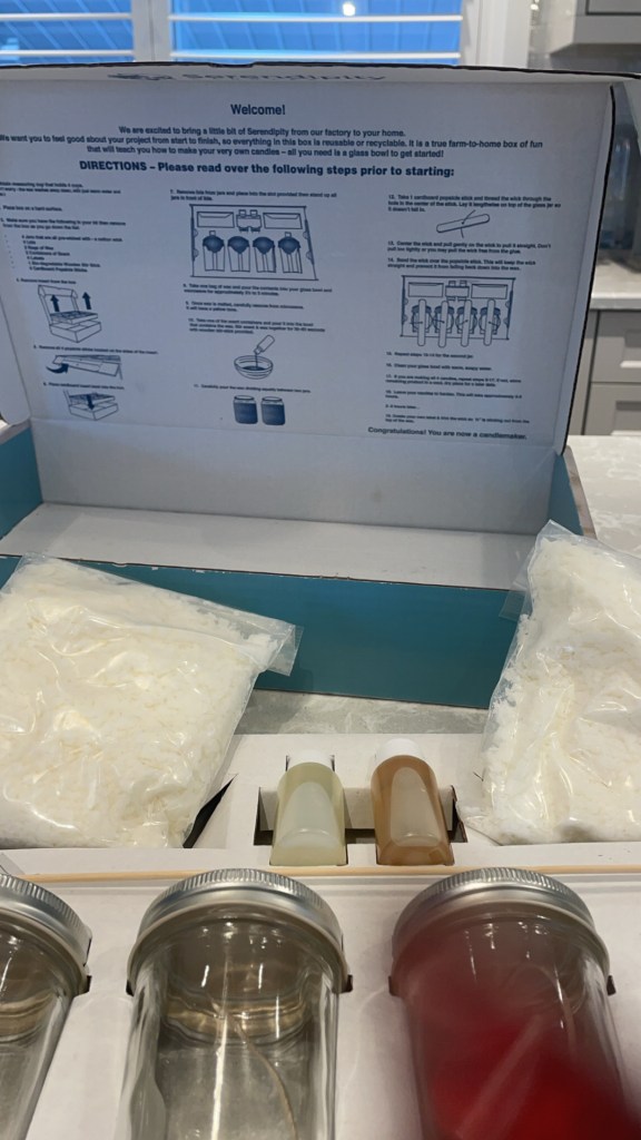 A candle making kit.
