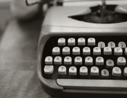 A close up image of the left-hand side of a typewritter.